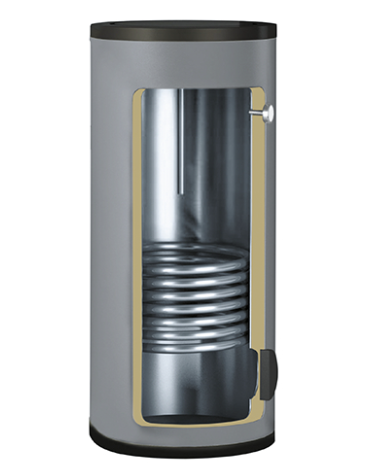 Бойлер 150 л с 1-м ТО Gekon B01 30 кВт напольный INOX