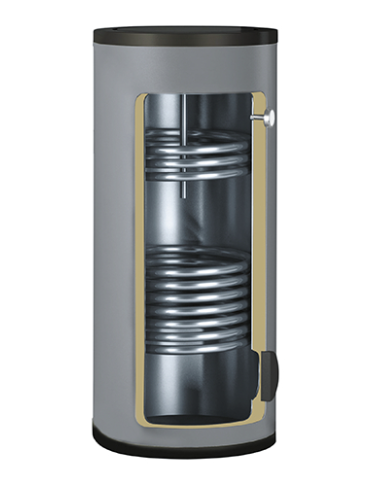 Бойлер 200 л с 1-м ТО Gekon B01 30 кВт напольный INOX