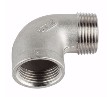 Угольник GENEBRE 0092 02, DN008 (1/4"), PN20, 90 град, корпус - AISI316 (CF8M), НР-ВР