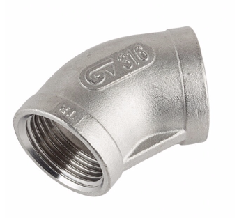 Угольник GENEBRE 0120 06, DN025 (1"), PN20, 45 град, корпус - AISI316 (CF8M), ВР-ВР