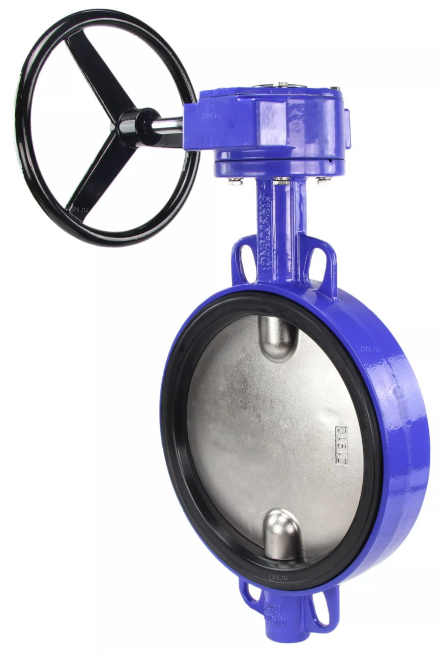 Затвор дисковый поворотный GENEBRE 2109 22 DN350 PN10, корпус - GJL-200 (GG20), диск - CF8M (AISI316), уплотнение - EPDM, М/Ф, редуктор, шток 22 мм