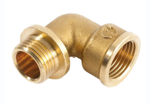 Угольник 90° 3/4"-1/2" General Fittings 2700 вн.- нар. резьба, латунь, с ограничителем купить с доставкой по РФ