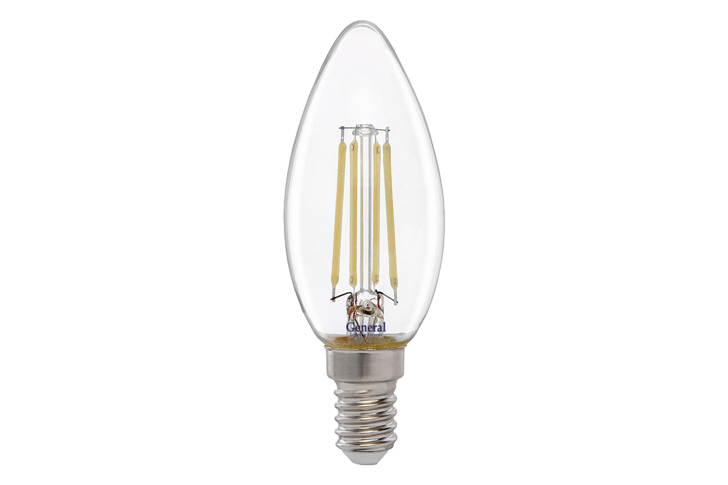 Лампа General LED GLDEN-CS-15-230-E14-4500 свеча нити (1/10/100) купить с доставкой по РФ