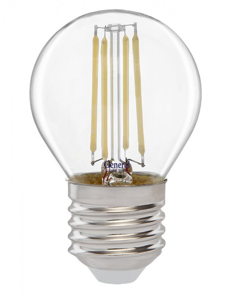 Лампа General LED GLDEN-G45S-12-230-E27-6500 шарик нити