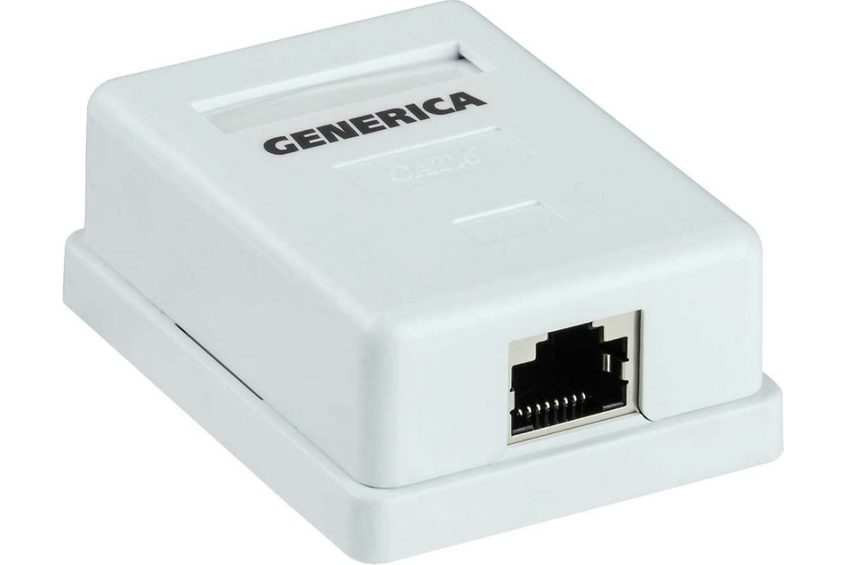 Розетка компьютерная GENERICA 1-м ОП RJ45 кат.5E FTP CS2-1C5EF-12-G