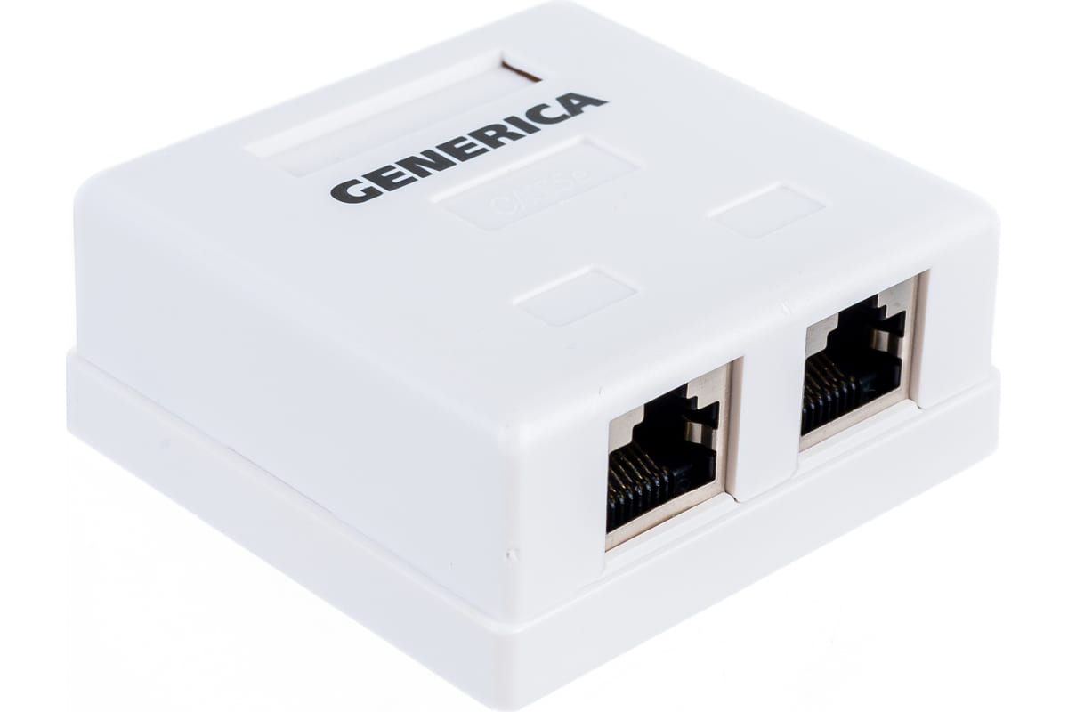 Розетка компьютерная GENERICA 2-м ОП RJ45 кат.5E FTP CS2-1C5EF-22-G