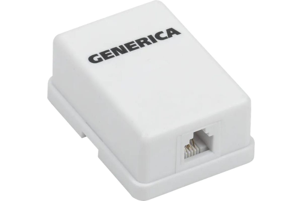 Розетка компьютерная GENERICA 1-м ОП RJ12 кат.3 UTP CS2-3C03U-12-G