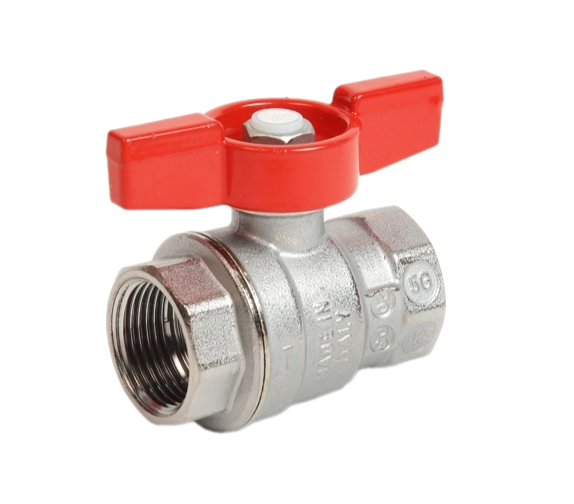 Шаровый кран Giacomini 1/4" ВР/ВР "бабочка" (красная) DN08