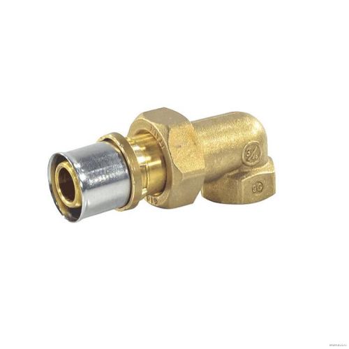 Угольник Giacomini МП PE-X пресс лат Дн26х3/4"х90гр ВР разъем RM19Y049