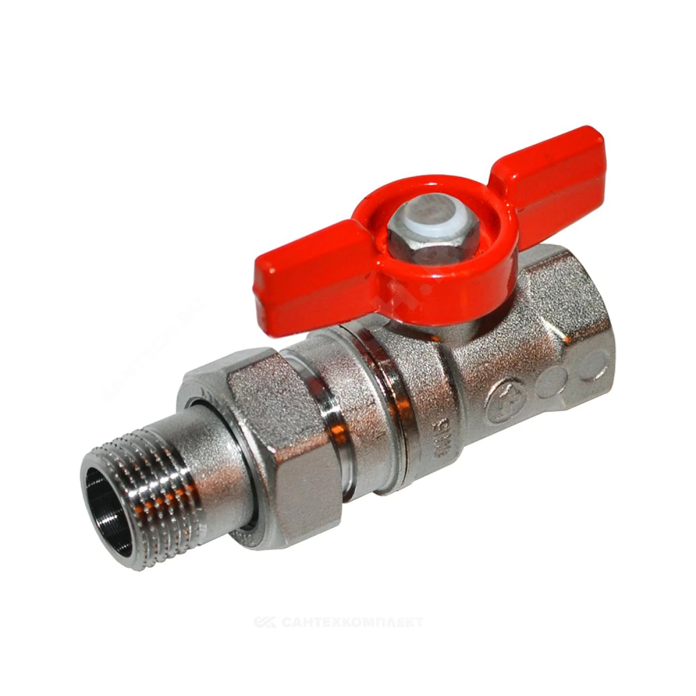 Кран шаровой с отводом, нехромированный 1 1/4"F x 1 1/4"M Giacomini купить с доставкой по РФ