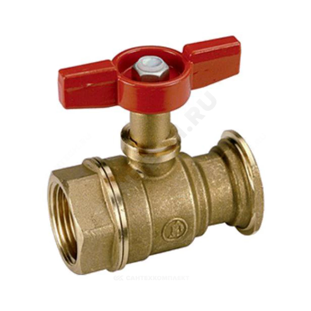 Кран шаровой бабочка красная 1″ Giacomini R285 R285Y001