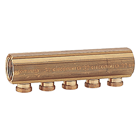 Коллектор Giacomini 1 1/4" м/м 4в база 18 н/р 50мм R551SY044