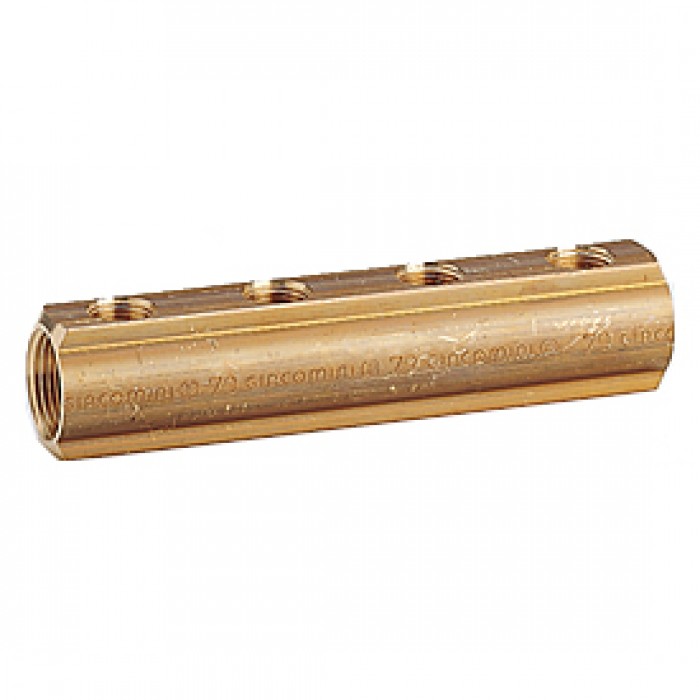Коллектор GIACOMINI R551 3/4" x 1/2" 6 выходов 50 мм купить с доставкой по РФ