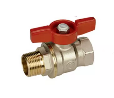 Кран шаровой, Giacomini, R914, полнопроходной, DADO, 3/8", ВН, ручка-бабочка красная, латунь, никелированный R914X022 купить с доставкой по РФ