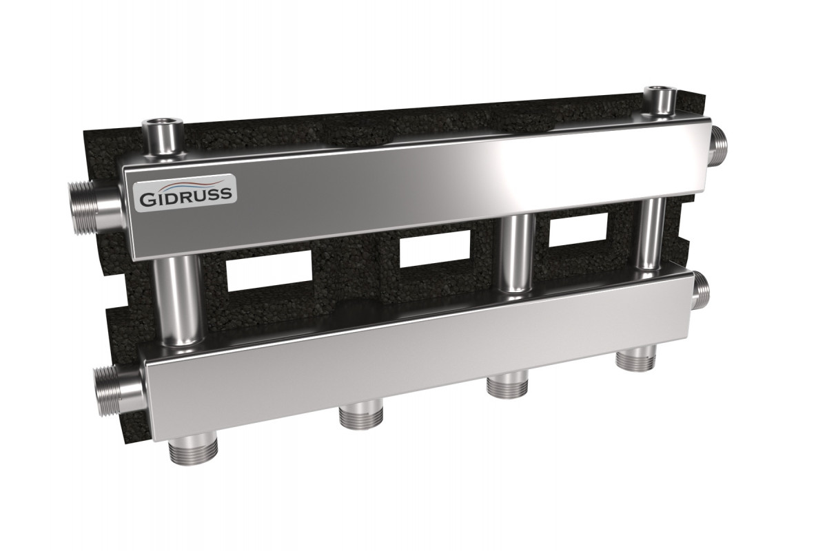Модульный коллектор в теплоизоляции нерж. GIDRUSS MKSS-60-3D.EPP (MK 60A2T 20) купить с доставкой по РФ
