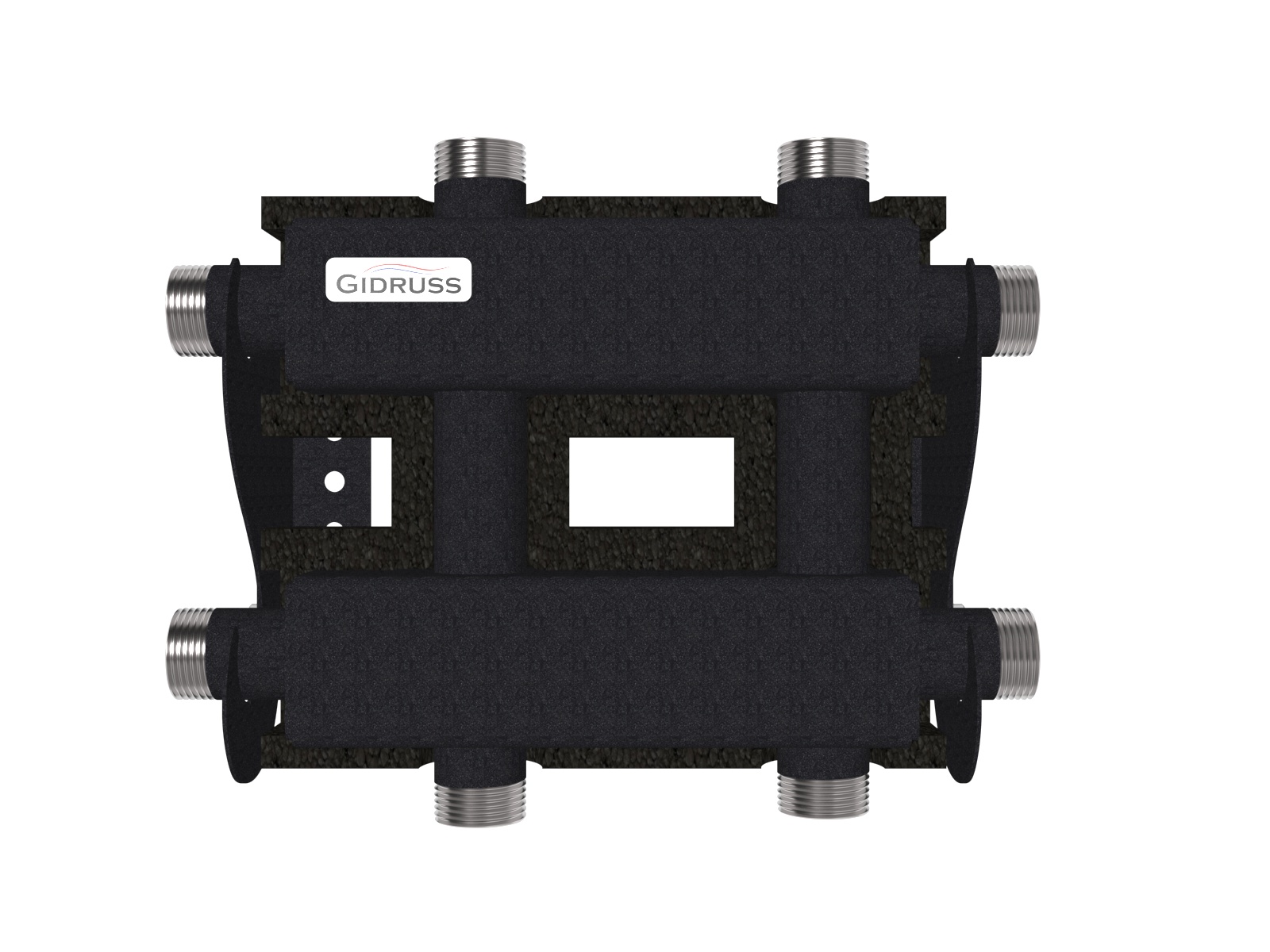 Модульный коллектор Gidruss MKSS-60-4D.EPP (до 60 кВт, магистраль G 1″, 3+1 контура G 1″, EPP) купить с доставкой по РФ