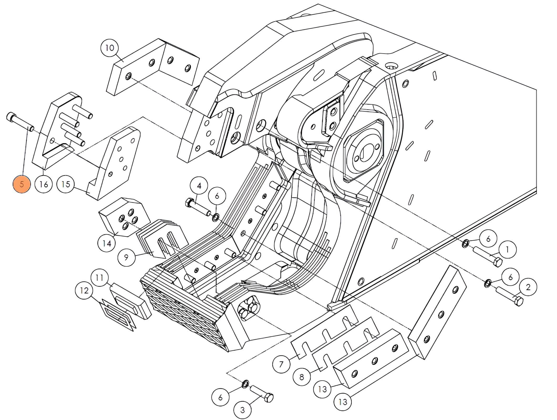 Болт (20*90) 54114-1 на гидроножницы Delta SH310R (аналог)