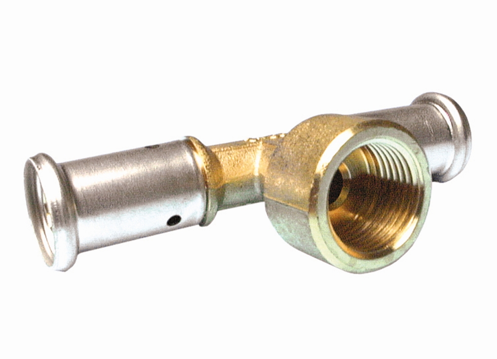 Тройник 26-3/4"-26 Henco P 13 пресс-резьба вн. латунь