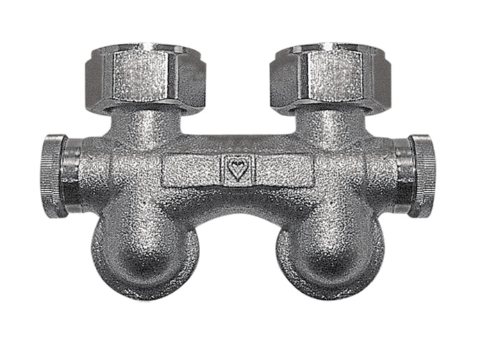 Узел подключения Herz 3000 угловой G3/4" фикс байпас