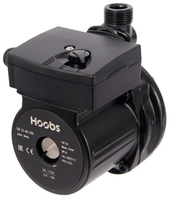 Насос повысительный Hoobs SB 15-90 160мм 120Вт 1x230В 50Гц (с гайками, латунь)