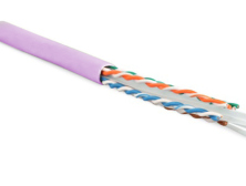 Кабель витая пара Hyperline UUTP4-C6-S23-IN-LSZH-PK-305 (305 м)  U/UTP, категория 6, 4 пары (23 AWG), одножильный (solid), с разделителем, LSZH, нг(А)-HF, –20°C – +75°C, розовый купить с доставкой по РФ