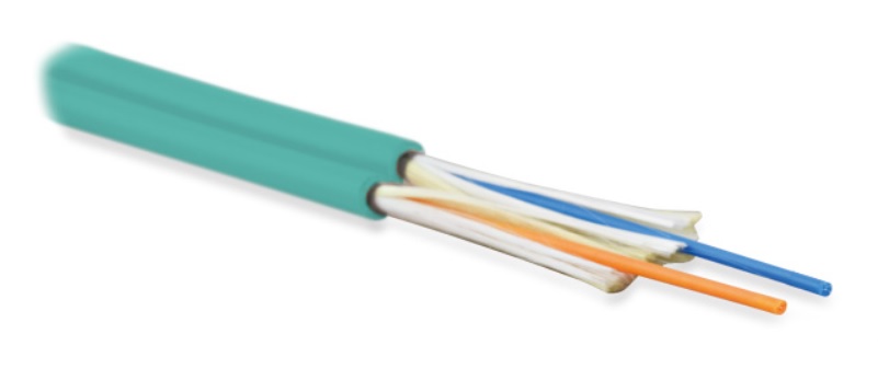 Кабель Hyperline FO-D2-IN-503-2-HFLTx-AQ волоконно-оптический 50/125 (OM3) многомодовый, плотное буферное покрытие (tight buffer), 2.0 мм, для внутренней прокладки, HFLTx, –40°C – +70°C, аква купить с доставкой по РФ