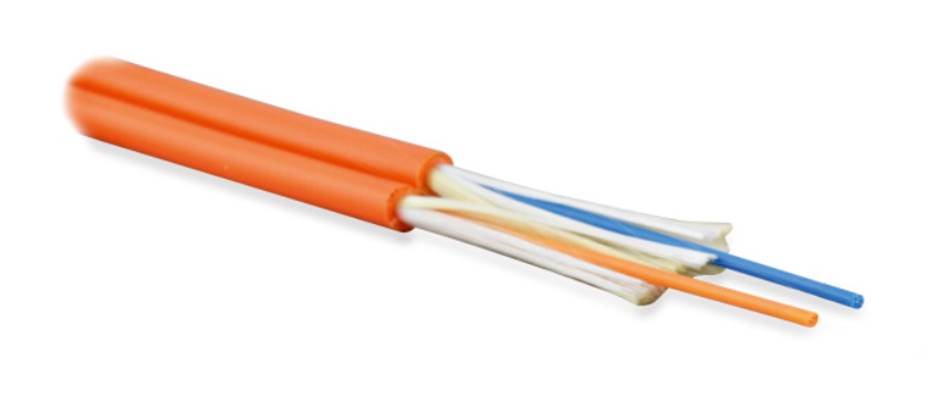 Кабель Hyperline FO-D3-IN-62-2-HFLTx-OR волоконно-оптический 62.5/125 (OM1) многомодовый, 2 волокна,   для внутренней прокладки, HFLTx, –40°C – +70°C, оранжевый купить с доставкой по РФ