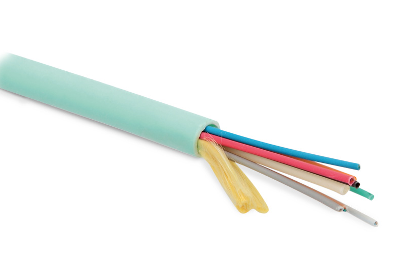 Кабель Hyperline FO-MB-IN-503-48-LSZH-AQ волоконно-оптический 50/125 (OM3) многомодовый  LSZH, нг(А)-HF, -30°C – +70°C, аква купить с доставкой по РФ