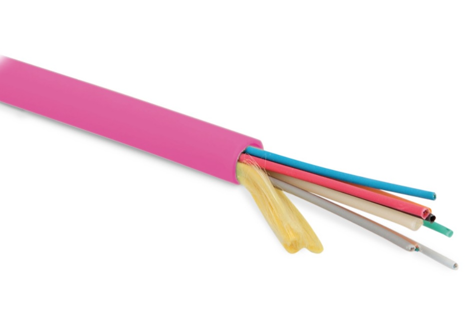 Кабель Hyperline FO-MB-IN-504-24-LSZH-MG волоконно-оптический 50/125 (OM4) многомодовый -30°C – +70°C, маджента купить с доставкой по РФ