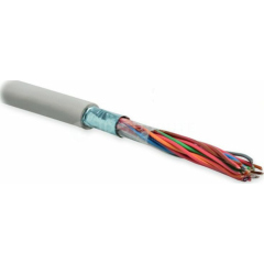 Hyperline FUTP10-C3-S24-IN-LSZH-GY Кабель витая пара, экранированная F/UTP, категория 3, 10 пар (24 AWG), одножильный (solid), экран - фольга, LSZH нг(А)-HF, –20°C - +60°C, серый купить с доставкой по РФ