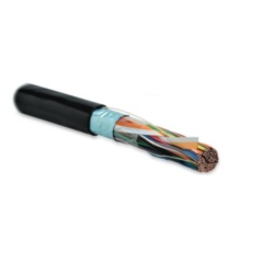Hyperline FUTP10-C3-S24-OUT-PE-BK (FTP10-C3-SOLID-OUTDOOR) Кабель витая пара, экранированная F/UTP, категория 3, 10 пар (24 AWG), одножильный (solid), экран - фольга, внешний, PE, -40°C - +60°C, черный купить с доставкой по РФ