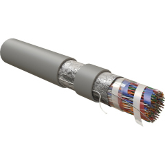 Hyperline FUTP100-C3-S24-IN-PVC-GY (FTP100-C3-SOLID-INDOOR) Кабель витая пара, экранированная F/UTP, категория 3, 100 пар (24 AWG), одножильный (solid), экран-фольга, PVC, -20°C - +50°C, серый купить с доставкой по РФ