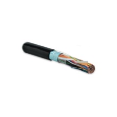Hyperline FUTP100-C3-S24-OUT-PE-BK (FTP100-C3-SOLID-OUTDOOR) Кабель витая пара, экранированная F/UTP, категория 3, 100 пар (24 AWG), одножильный (solid), экран - фольга, внешний, UV PE, –40°C - +60°C, черный купить с доставкой по РФ