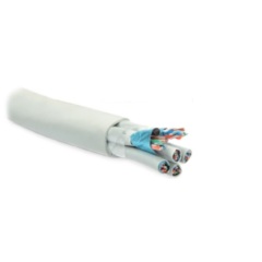 Hyperline FUTP24W-C5-S24-IN-LSZH-GY (FTP24W-C5-SOLID-IN-LSZH) Кабель витая пара, экранированная F/UTP, категория 5, 24 пары (4 пары (24 AWG)х6), одножильный (solid), каждый 4х парник: экран - фольга и LSZH оболочка, LSZH нг(А)-HF, –20°C - +60°C, с... купить с доставкой по РФ