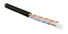 Hyperline FUTP4-C5E-S24-IN-LSLTX-BK-305 (305 м) Кабель витая пара F/UTP, категория 5e, 4 пары (24 AWG), одножильный (solid), экран - фольга, нг(А)-LSLTx, внутренний, черный купить с доставкой по РФ