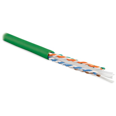 Hyperline FUTP4-C6-S23-IN-LSLTX-GN-305 (305 м) Кабель витая пара F/UTP, категория 6, 4 пары (23 AWG), одножильный (solid), экран - фольга, нг(А)-LSLTx, внутренний, зеленый купить с доставкой по РФ