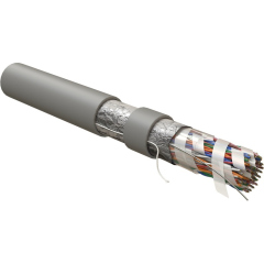 Hyperline FUTP50-C3-S24-IN-PVC-GY (FTP50-C3-SOLID-INDOOR) Кабель витая пара, экранированная F/UTP, категория 3, 50 пар (24 AWG), одножильный (solid), экран-фольга, PVC, -20°C - +50°C, серый купить с доставкой по РФ