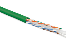 Кабель витая пара Hyperline SFTP4-C7-S23-IN-LSZH-GN-500 (500 м)  одножильный (solid), LSZH (нг(А)-HF), зеленый купить с доставкой по РФ