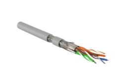 Кабель витая пара Hyperline SFTP4-C8.1-S23-IN-LSZH-GY-500 (500 м)  одножильный (solid), LSZH (нг(А)-HF), –40°C – +80°C, серый купить с доставкой по РФ