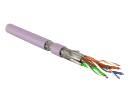 Кабель витая пара Hyperline SFTP4-C8.1-S23-IN-LSZH-PK-500 (500 м)   одножильный (solid), LSZH (нг(А)-HF), –40°C – +80°C, розовый купить с доставкой по РФ