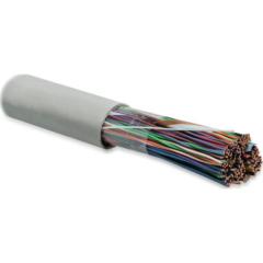Кабель витая пара Hyperline UUTP100-C3-S24-IN-PVC-GY (UTP100-C3-SOLID-INDOOR) неэкранированная U/UTP, категория 3, 100 пар (24 AWG), одножильный (solid), PVC, -10°C - +50°C, серый купить с доставкой по РФ