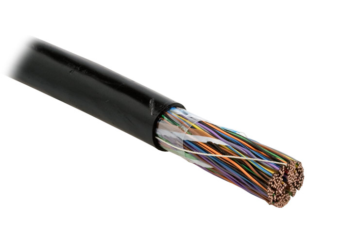 Кабель витая пара Hyperline UUTP100-C3-S24-OUT-PE-BK (UTP100-C3-SOLID-OUTDOOR) неэкранированная U/UTP, категория 3, 100 пар (24 AWG), одножильный (solid), внешний, UV PE, -40°C - +50°C, черный купить с доставкой по РФ