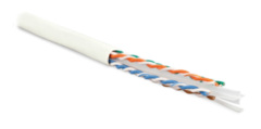Кабель витая пара  Hyperline UUTP4-C5E-P24-IN-LSZH-WH-305 (305 м) неэкранированная U/UTP, категория 5e, 4 пары (24 AWG), многожильный (patсh), LSZH, нг(А)-HF, -20°C – +75°C, белый купить с доставкой по РФ