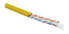 Кабель витая пара  Hyperline UUTP4-C5E-P24-IN-LSZH-YL-305 (305 м)  неэкранированная U/UTP, категория 5e, 4 пары (24 AWG), многожильный (patсh), LSZH, нг(А)-HF, -20°C – +75°C, желтый купить с доставкой по РФ