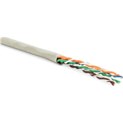 Кабель витая пара Hyperline UUTP4-C5E-S24-IN-PVC-GY-100 (100 м) неэкранированная U/UTP, категория 5e, 4 пары (24 AWG), одножильный (solid), PVC, -20°C – +75°C, серый купить с доставкой по РФ