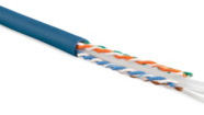 Кабель витая пара  Hyperline UUTP4-C6-S23-IN-LSZH-BL-305 (305 м) U/UTP, категория 6, 4 пары (23 AWG), одножильный (solid), с разделителем, LSZH, нг(А)-HF, –20°C – +75°C, синий купить с доставкой по РФ