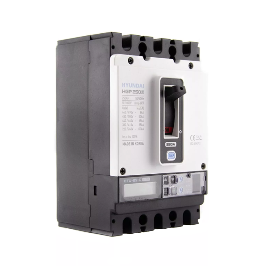 Автоматический выключатель Hyundai HGP250S-G3PEES0000C00250 100-250A (ETU-E, LSIG) ток 85kA AC380/415В(Без кабеля питания PWC25GPDC24V)