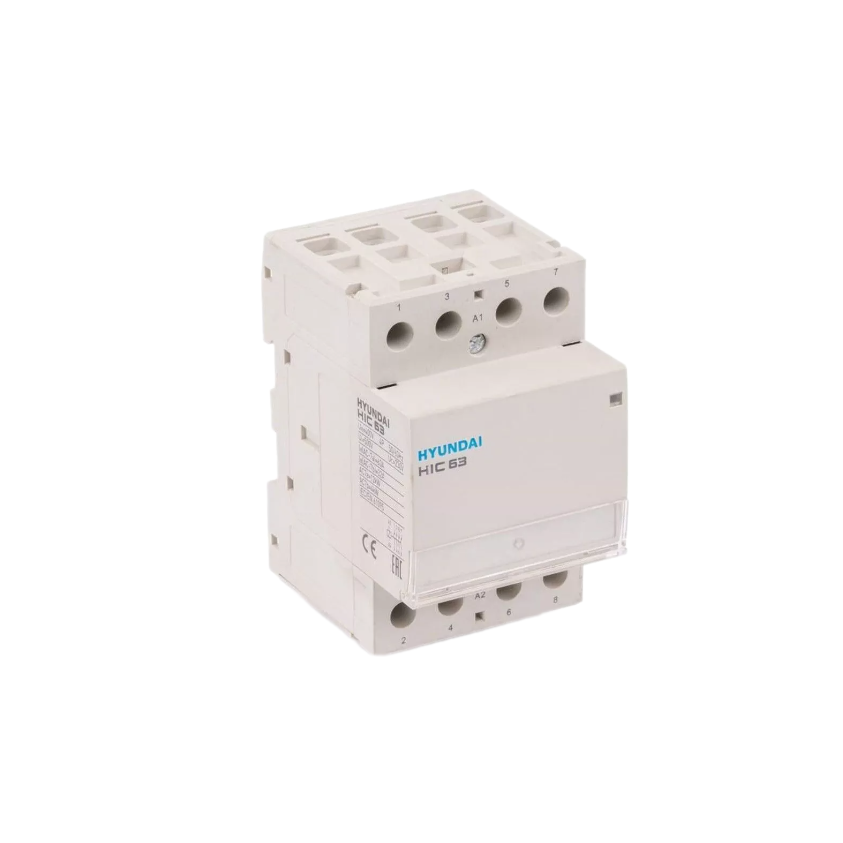 Модульный магнитный контактор Hyundai HIC63 40NS X230 63А 40 кВт АС1/400VAC 4NO 50Hz 230V