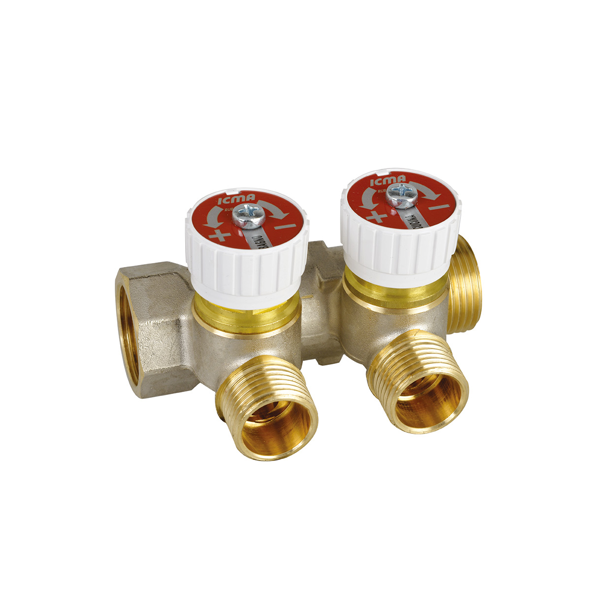 Коллектор Icma с отсекающими кранами 1" м/р 1/2" н/р 50мм 228