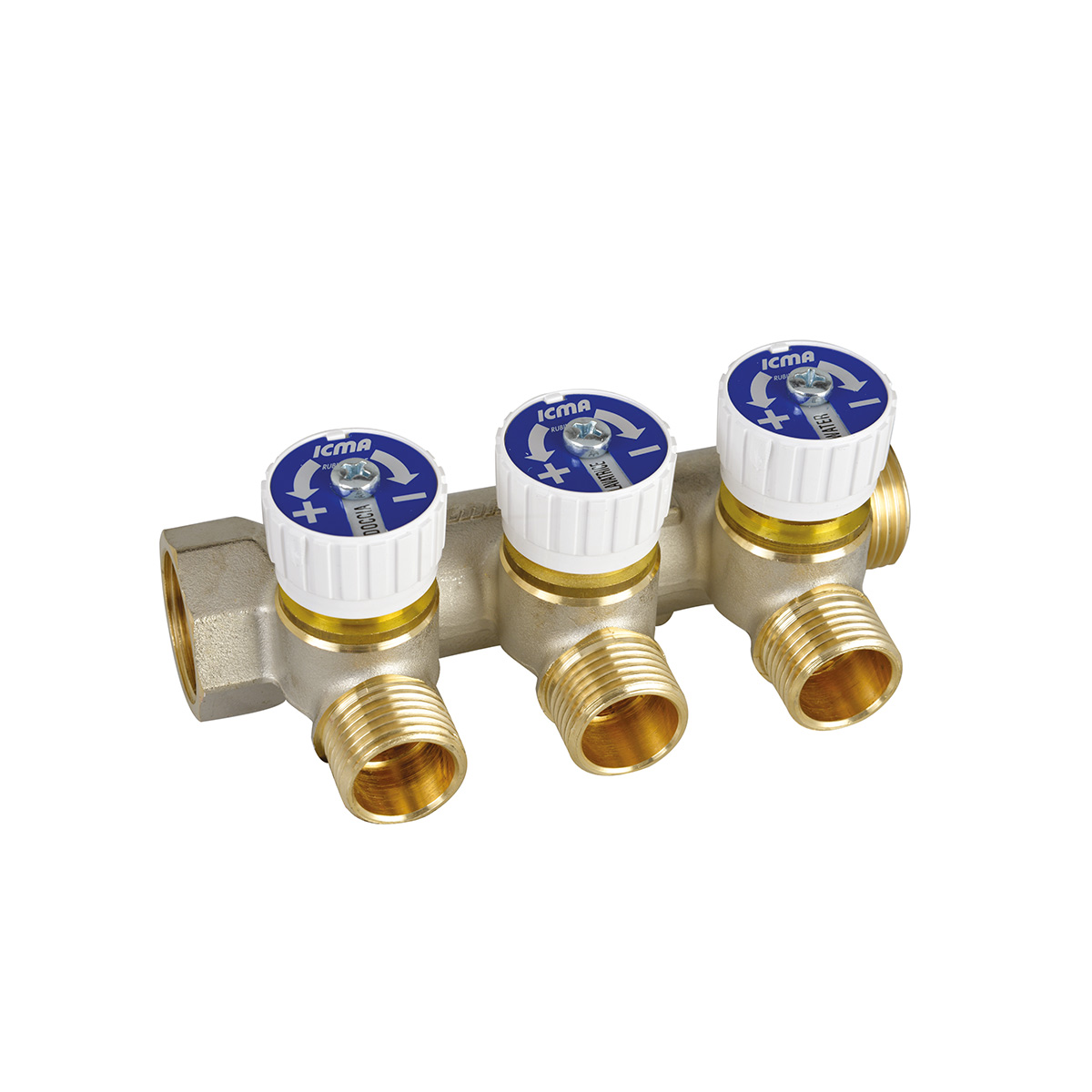 Коллектор Icma с отсекающими кранами 1" м/р 1/2" н/р 50мм 228